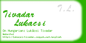 tivadar lukacsi business card